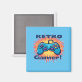 Retro Gamer Controller Design für klassisches Gami Magnet (Vorderseite/Rückseite)