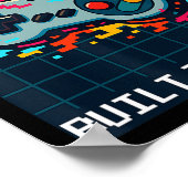 Retro Gamer Design For Men Started With Blocks Bui Poster (Ecke)