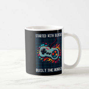 Retro-Gamer-Design für Männer begann mit Blöcken B Kaffeetasse