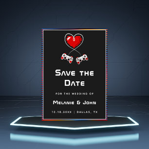 Retro Gamer Gaming Liebhaber Geek Funny Nerdy Simp Save The Date