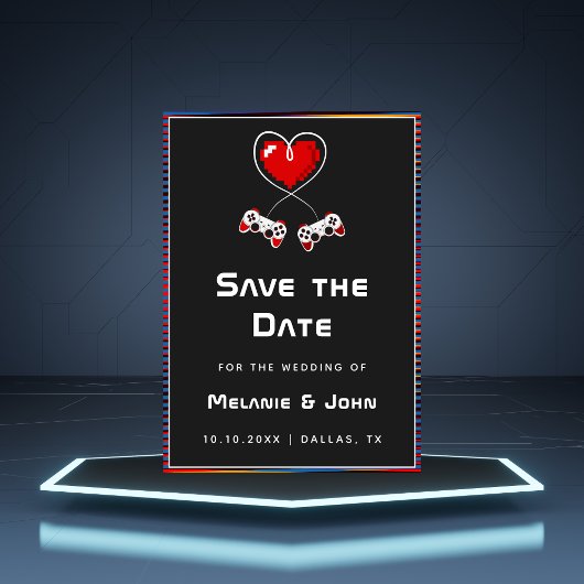 Retro Gamer Gaming Liebhaber Geek Funny Nerdy Simp Save The Date