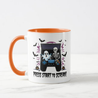 Retro Gamer Halloween - Skelett Arcade-Automat Tasse