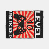 Retro-Gamer hat Level 40 freigeschaltet Controller Fleecedecke (Vorderseite (Horizontal))