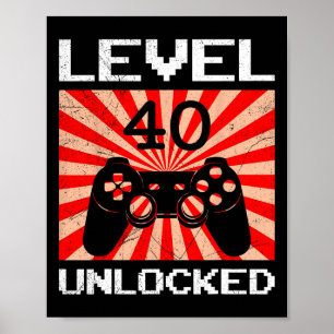 Retro-Gamer hat Level 40 freigeschaltet Controller Poster