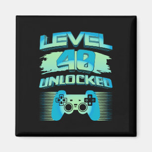 Retro-Gamer hat Level 40 freigeschaltet Geburtstag Magnet