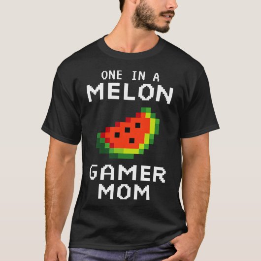 Retro Gamer Mama Gift - Funny Watermelone T-Shirt (Vorderseite)
