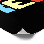 Retro Gamer Poster. Funny Videospiele Poster (Ecke)