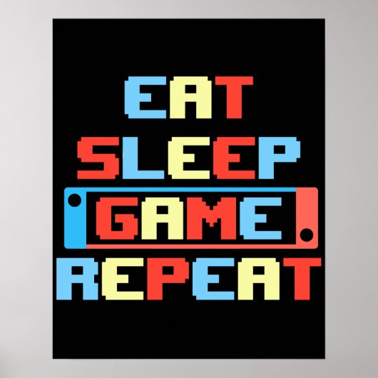 Retro Gamer Poster. Funny Videospiele Poster (Vorne)
