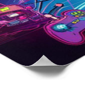 Retro-Gamer-Roboter Poster (Ecke)
