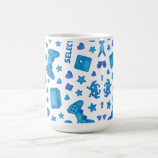 Retro Gamer Tasse - Blue Video Game Controller (Mittel)