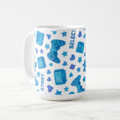 Retro Gamer Tasse - Blue Video Game Controller (Vorderseite Links)