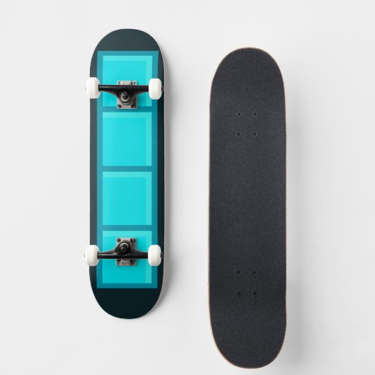 Retro Gamer Tetris Skate Board Skateboard (Vorderseite)