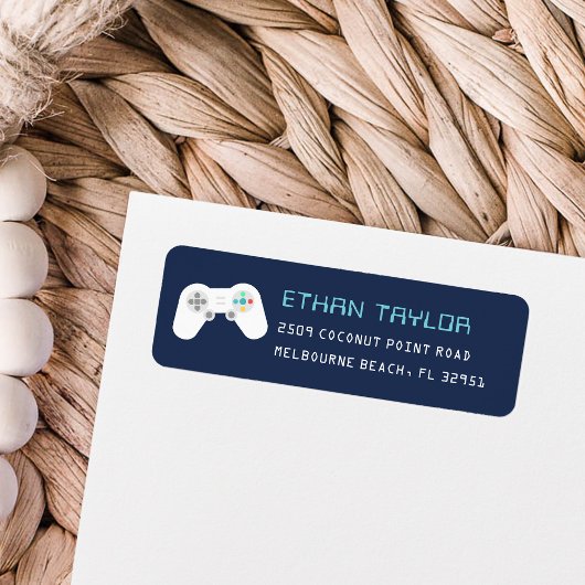 Retro Gamer Theme Kids Rücksendeadresse