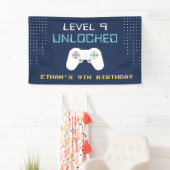 Retro Gamer Theme Kindergeburtstag Party Banner (Insitu)
