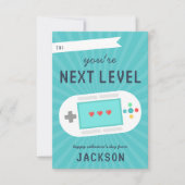 Retro Gamer Theme Valentinstag Card Einladung (Vorderseite)