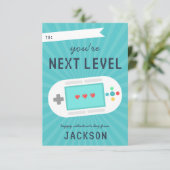 Retro Gamer Theme Valentinstag Card Einladung (Stehend Vorderseite)