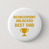 Retro-Gamer-Vatertags-Design Button (Vorderseite)