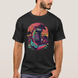 Retro-Gamer-Vibes – Vintage-Arcade-Neon-Shirt T-Shirt
