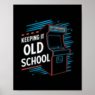 Retro-Gamer Vintage 80er 90er Arca Poster