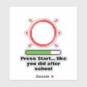 Retro-Gamer-Zitat Aufkleber (Blatt)