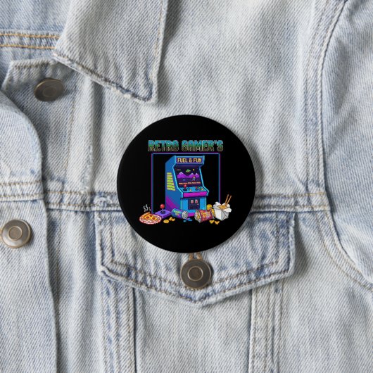 Retro Gamers Fuel & Fun | 8-Bit-Pixel-Arcade Button (Beispiel)