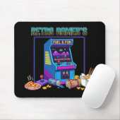 Retro Gamers Fuel & Fun | 8-Bit-Pixel-Arcade Mousepad (Mit Mouse)