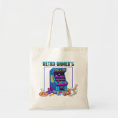 Retro Gamers Fuel & Fun | 8-Bit-Pixel-Arcade Tragetasche (Vorne)