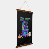 Retro Gamers Fuel & Fun | 8-Bit-Pixel-Arcade Wandteppich Mit Holzrahmen (Gewinkelt)