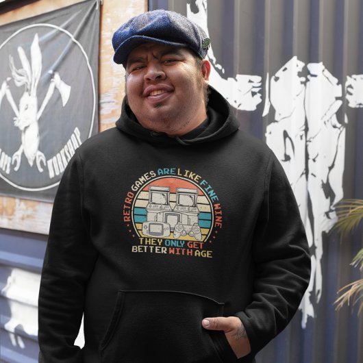 Retro Games Age Like Fine Wine - Videospiel Hoodie