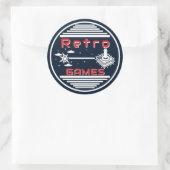 Retro Games NVB Runder Aufkleber (Tasche)