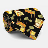 Retro Games Pattern Krawatte (Gerollt)