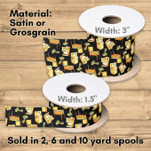 Retro Games Pattern Satinband