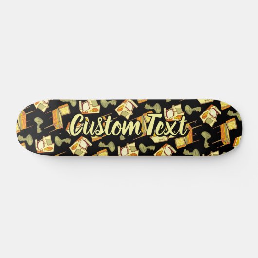 Retro Games Pattern Skateboard (Horizontal)