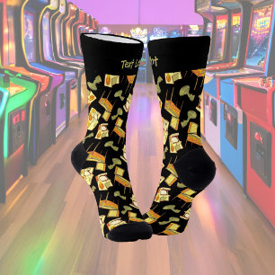 Retro Games Pattern Socks Socken