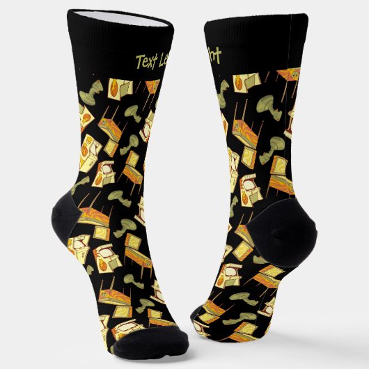 Retro Games Pattern Socks Socken (Gewinkelt)