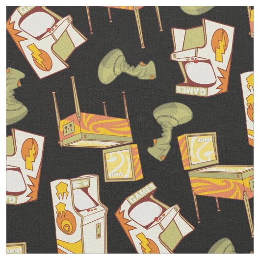 Retro Games Pattern Stoff (Nahaufnahme)