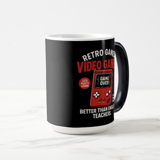  Retro games video games teaching english since  Verwandlungstasse (VorderseiteRechts)