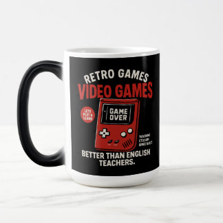 Retro-Games Videospiele lehren Englisch seit Verwandlungstasse