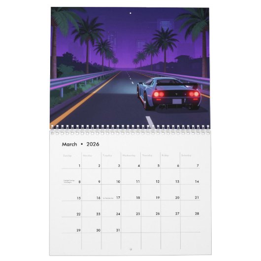 Retro Gaming 2026 Calendar Kalender (Mär 2026)