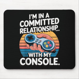 Retro-Gaming-Beziehung Lustiger Gamer-Konsole Lieb Mousepad