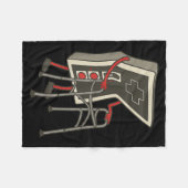 Retro Gaming Controller Old Gamer With Walker Funn Fleecedecke (Vorderseite (Horizontal))