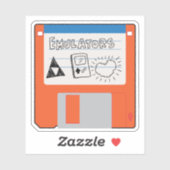 Retro-Gaming-Emulatoren Diskette Aufkleber (Blatt)