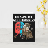 Retro Gaming Funny Gamer Controller 80s Respect Yo Karte (Gelbe Blume)