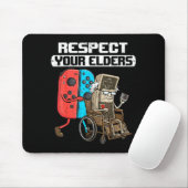 Retro Gaming Funny Gamer Controller 80s Respect Yo Mousepad (Mit Mouse)