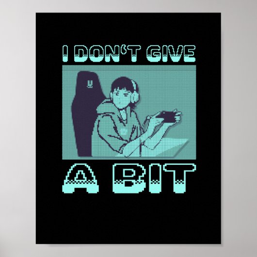 Retro-Gaming-Gamer-Pixel-Look Kein bisschen Spaß Poster (Vorne)