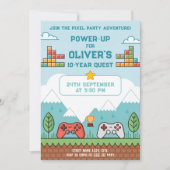 Retro Gaming Geburtstagsbash Einladung (Vorderseite)