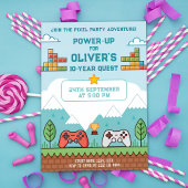 Retro Gaming Geburtstagsbash Einladung