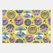 Retro Gaming Geek Gamer 80er Geschenkpapier Set (Vorderseite 2)