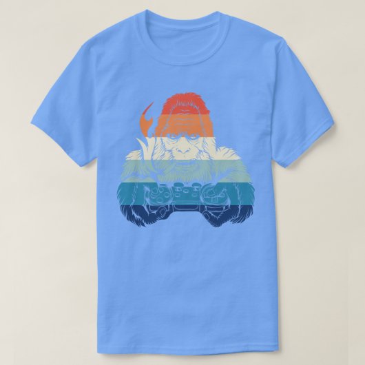 Retro Gaming Gorilla T-Shirt (Design vorne)