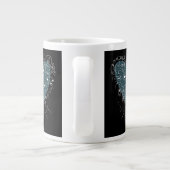 Retro-Gaming-Herz Videospiel-Controller Gamer Jumbo-Tasse (Rückseite)